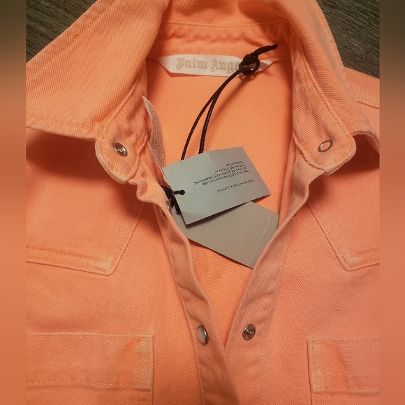 NWT'S PALM ANGEL'S🌴 Sherbert Orange🍊100% Cotton Shacket | Size XSMALL - Picture 2 of 16
